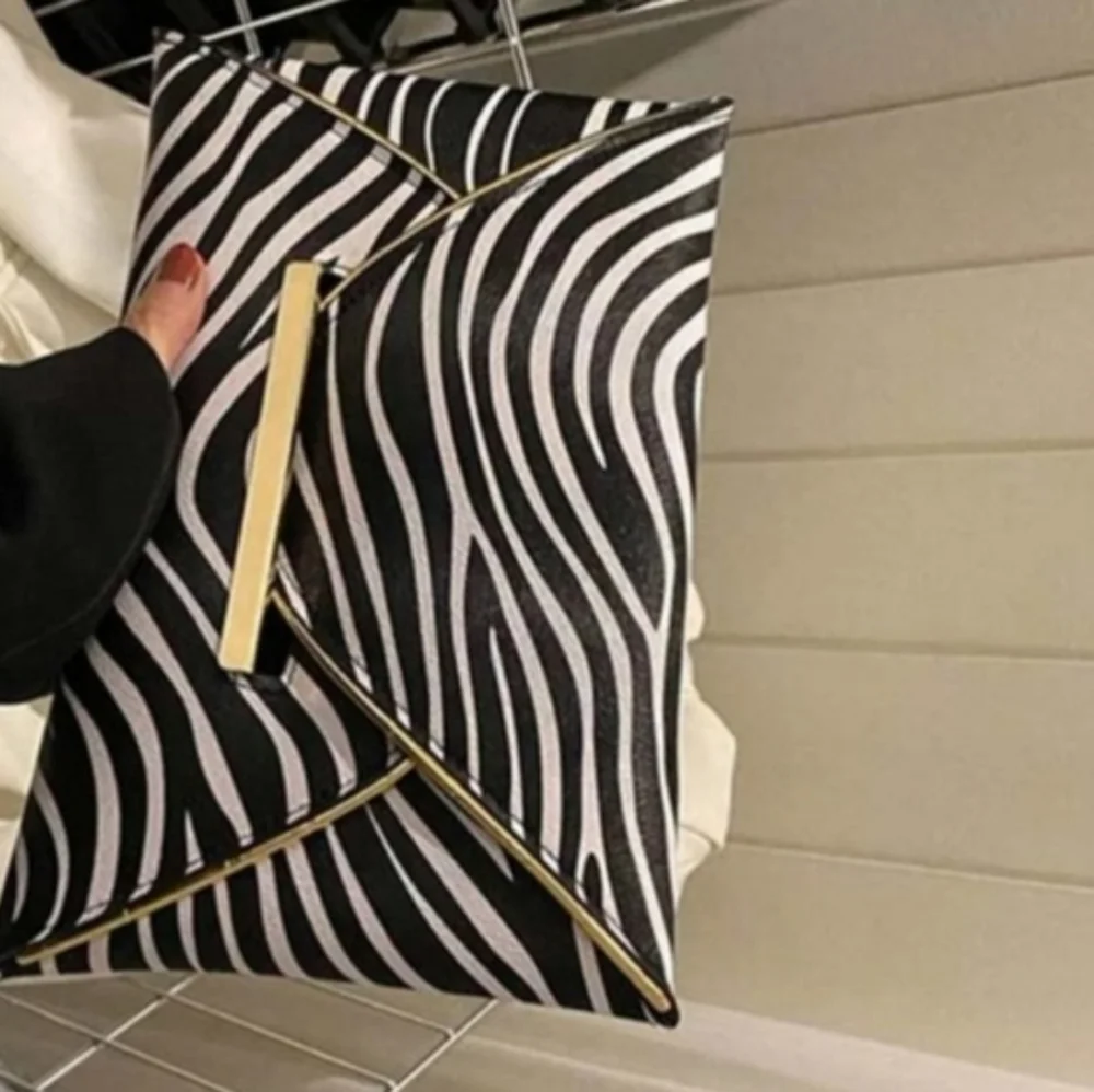Zebra Striped Bag Clutch Animal Print Excellent pre loved condition Like New